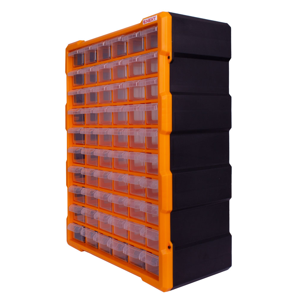 Plastikowy organizer, e.toolbox.pro.22, 24" 60-sekcyjny 381x157x475mm