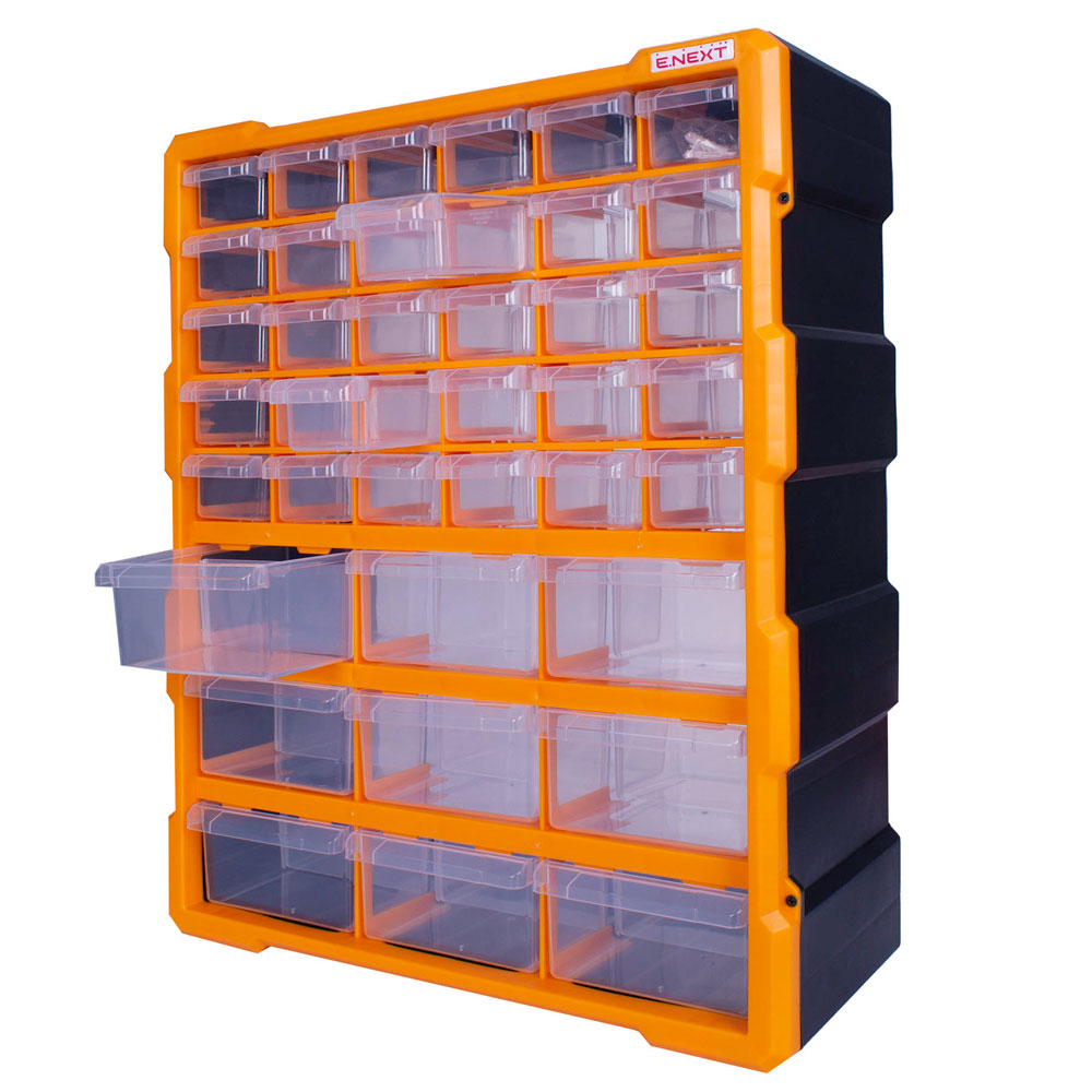 Plastikowy organizer, e.toolbox.pro.21, 24" 39-częściowy 381x157x475mm