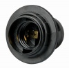 Oprawka plastikowa czarna z pierścieniem e.lamp socket with nut.E27.pl.black