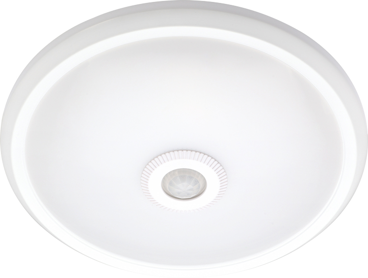 Lampa sufitowa LED z czujnikiem ruchu i baterią e.sensor.LED.77E.12.4000 (biała), 12W, 4000K, 360°, IP20, 5 godz.