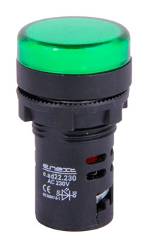 Przycisk sterowniczy podświetlany e.ad22.230.green Ø22мм 230В АС zielony